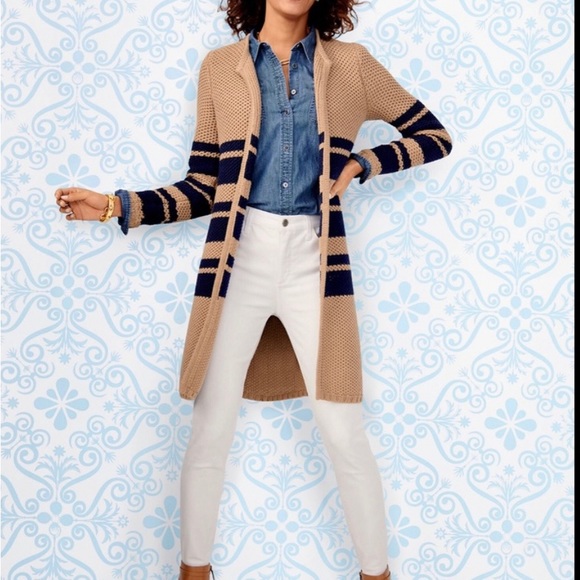 Talbots Chunky Knit Open Cardigan - Picture 2 of 6